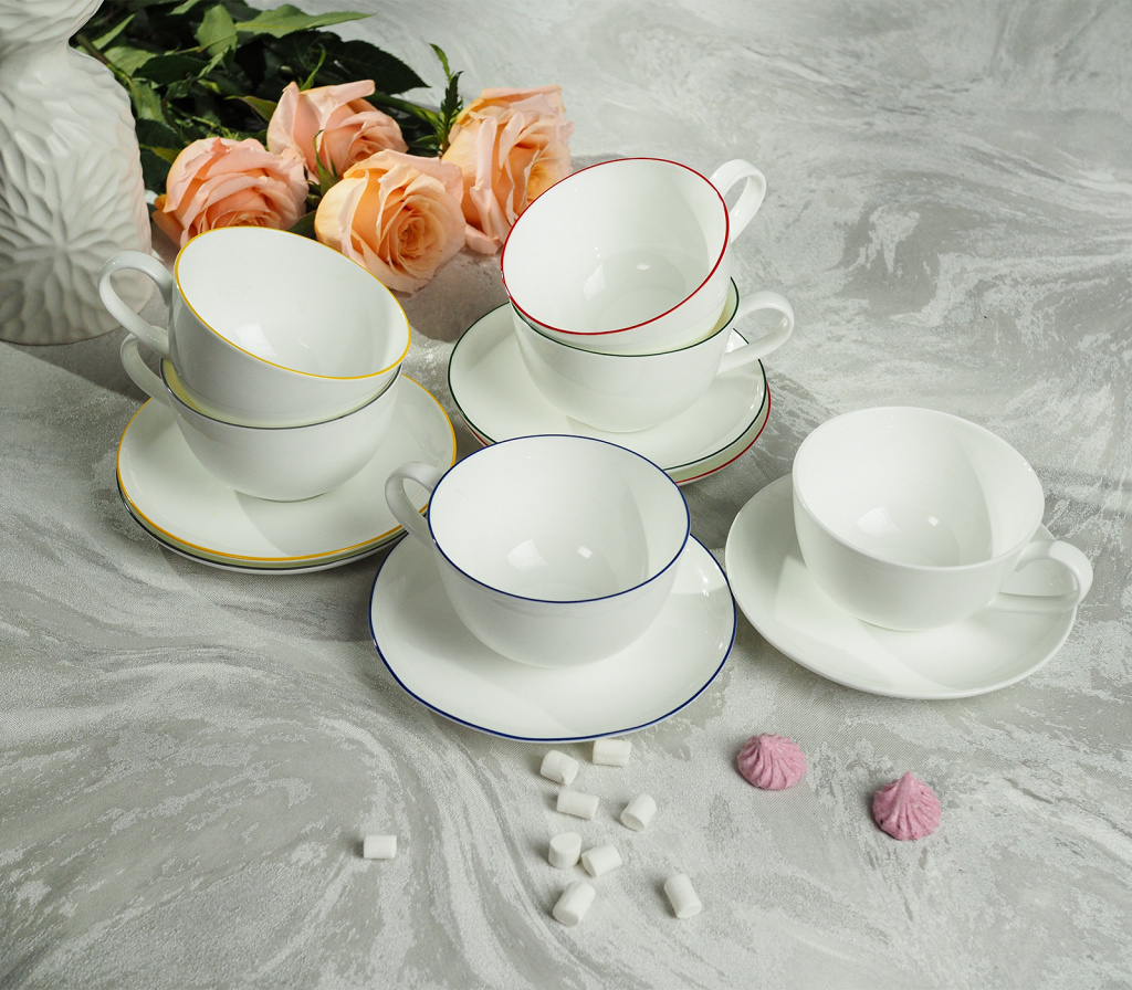 61302137 Набор чайных пар Symbol 300мл, 6шт. микс цвета, фарфор.jpg