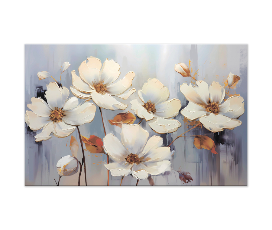 Картина на холсте WHITE FLOWERS арт. 8271011