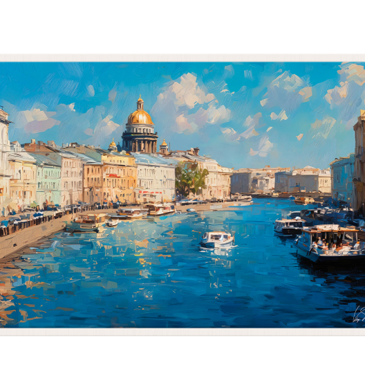 Картина на холсте в раме SPB.RU арт.8271140