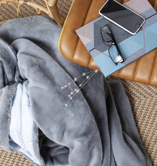 Плед меховой FROST GRAY