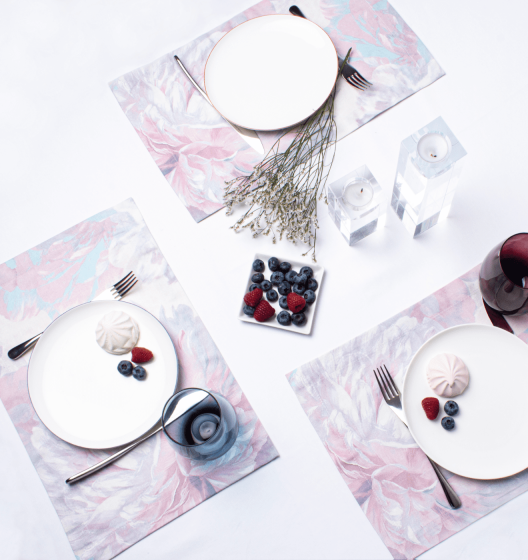 Комплект плейсматов KAMILLA (голубой цвет)