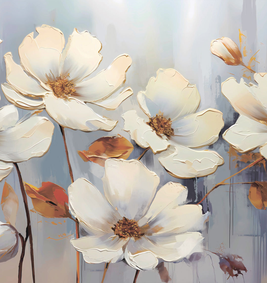Картина на холсте WHITE FLOWERS арт. 8271011
