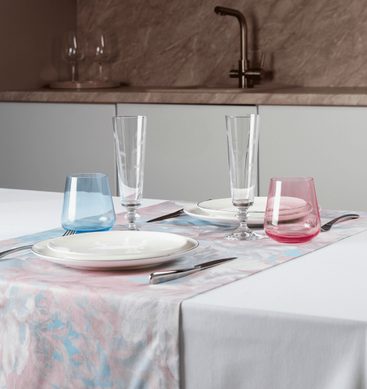 Дорожка сервировочная Kamilla (голубая)